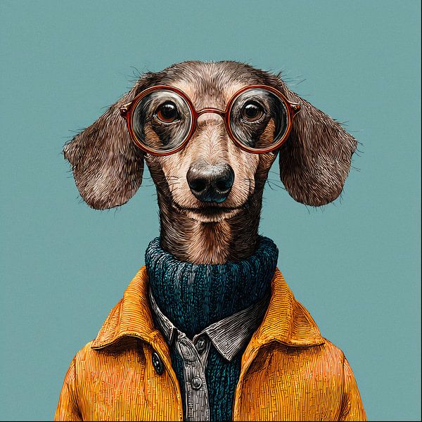 portrait de teckel par Joost Berndes
