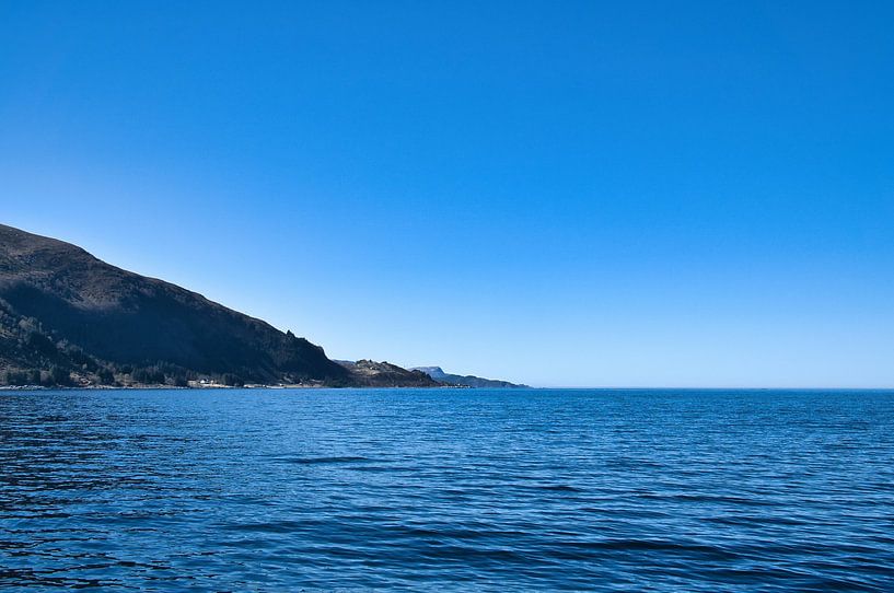 Western Cape in Norway. Fjord and sea with mountains on the coast by Martin Köbsch