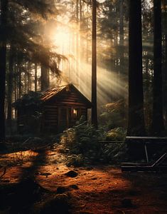 Hütte im Wald