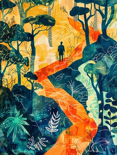 De reis van het leven | Moderne schilderkunst