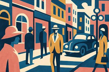 Ville géométrique avec ombres sur Art & Soul Creations