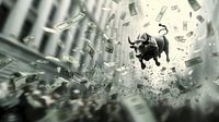 Bull with rain of money by Frank Heinz thumbnail