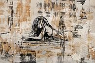 Reclining format artwork woman on the sand by Emiel de Lange thumbnail