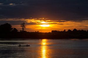 Beautiful Sunset near Don Det