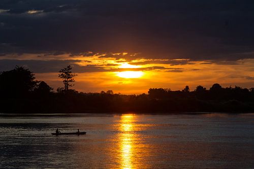 Mooie zonsondergang op Don Det