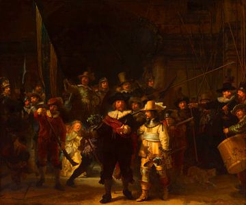 Rembrandt van Rijns Nachtwache in Rot von Art for you made by me