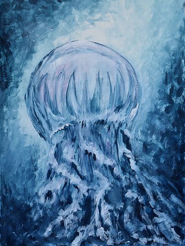 Jellyfish from the raging waves