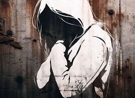 Portrait Banksy Style by Wonderful Art