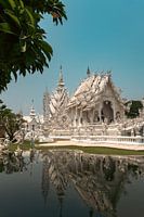 Der weiße Tempel des Wat Rong Khun in Chiang Rai, Thailand