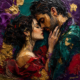 Chiaroscuro Hearts – From the Emerald Nocturnes Collection by Johannas Art Creations