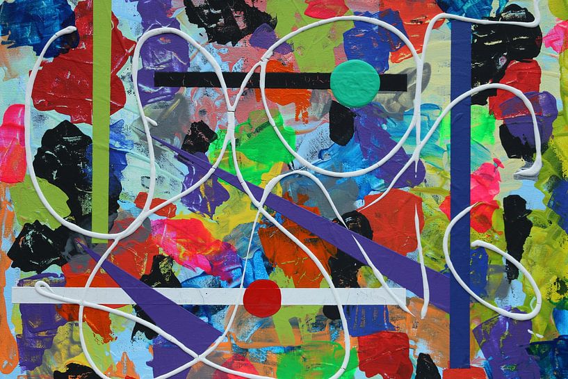 Geometric shapes 6 White Line by Michael Godlewski