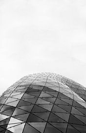 Blob Eindhoven in Schwarz und Weiß von Bas Mandos