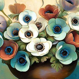 Flower Vase | Anemones in a Cosy Vase by Flower Studio