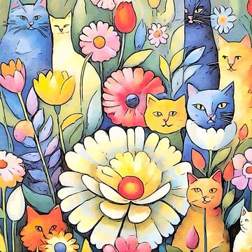 Katten #2 van zam art