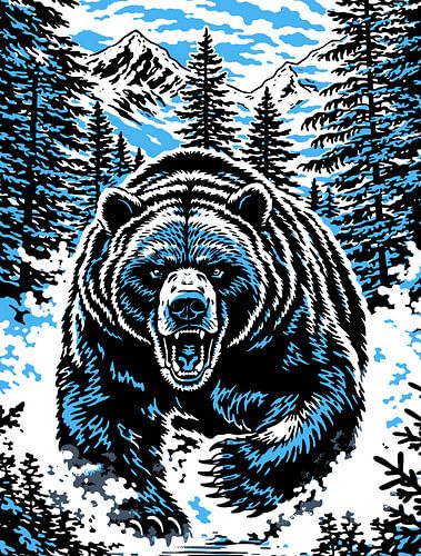 Roaring Mountain Bear Pop Grafische lading