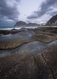 Majestic Uttakleiv Beach Unveils Nature's Raw Beauty in Lofoten, by PhotoCluster