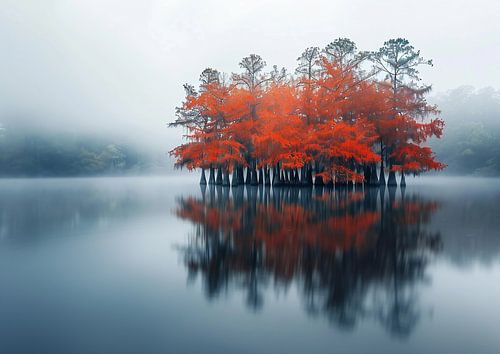 Play of colours in the river