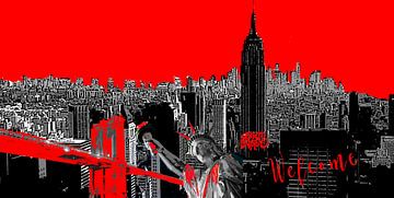 New York Zwart - Rood van Bernd Klimmer