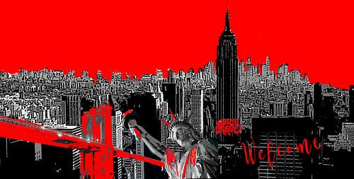 New York Zwart - Rood