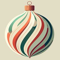 Weihnachten Kunst Weihnachtskugel auf beige Hintergrund