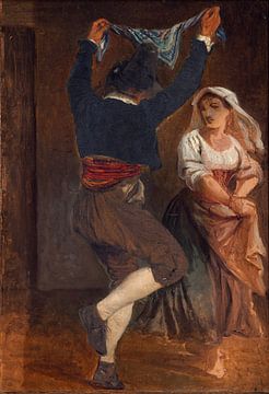 Wilhelm Marstrand, Dansende Italiaan, ca. 1839 van Atelier Liesjes