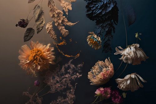 Zeitgenössische "schwebende Blumen" von Carla Van Iersel