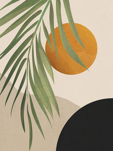 Art abstrait : Feuilles tropicales 47