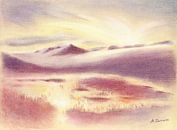 Mystic Sunrise in Scandinavië van Marita Zacharias thumbnail