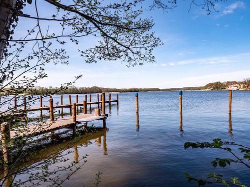 steiger in het Mecklenburgse merengebied in de lente
