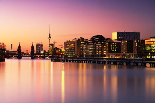 Berlin skyline at sunset