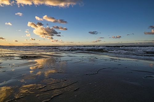 On the sandy beach of the Baltic Sea coast