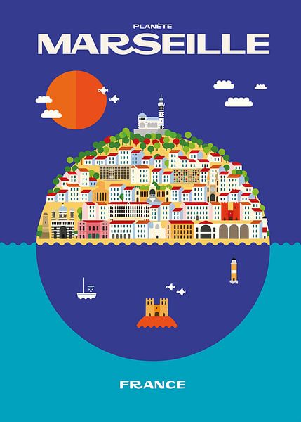 Marseille Levendige Franse kust van Art Kingdom