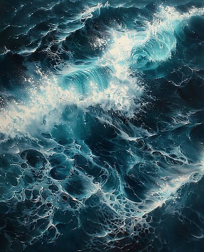 Sea frolicking in the moonlit night