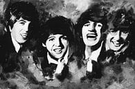 Les Beatles - monochrome par Christine Nöhmeier Aperçu