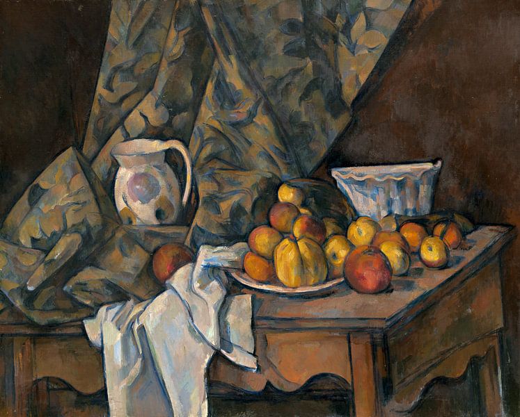 Paul Cézanne. Stilleben mit Äpfeln und Pfirsichen von 1000 Schilderijen