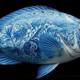 Fisch in Delfter Blau von Bert Nijholt