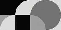 Abstract geometric composition with circles and squares 2 by Dina Dankers thumbnail