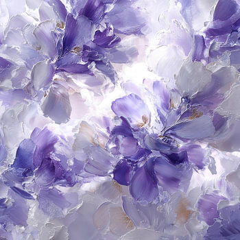 Blüten im Licht der lavendelfarbenen Stille