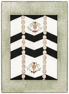 Geometric pattern with nautical motif illustration