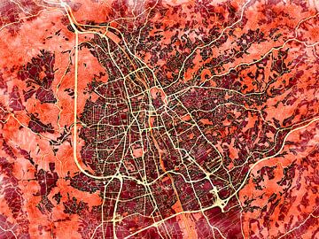 Kaart van Graz in de stijl 'Amber Autumn' van Maporia