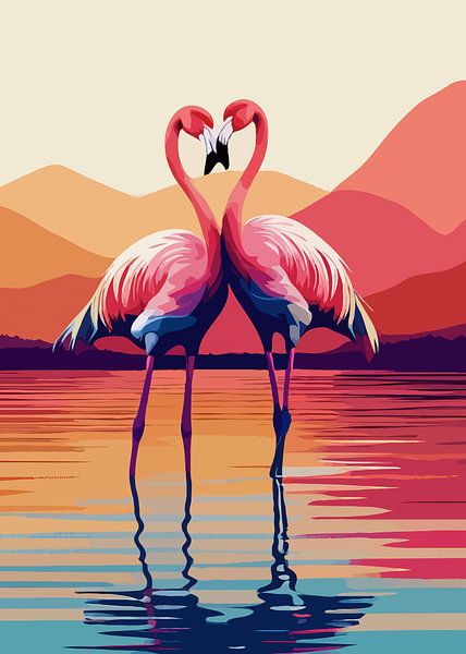 Süßer Flamingo von Rizal Azhari