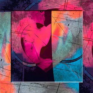 Heart abstract pink