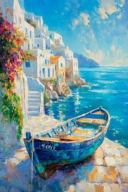 Bateau bleu sur Poster Art Shop