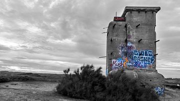 Grafitti in de duinen van Roy Kosmeijer