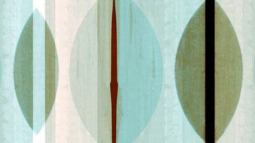 Modern Scandinavisch Bauhaus Abstractie Organisch Pastel van Mad Dog Art