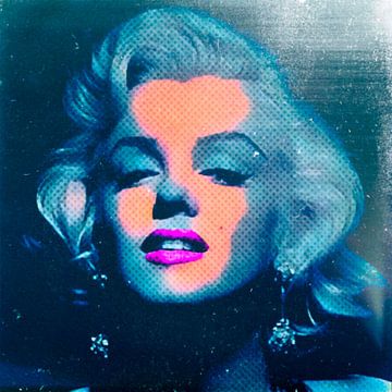 Marilyn Monroe Ozeanien Blue 32 Colours Game van Felix von Altersheim