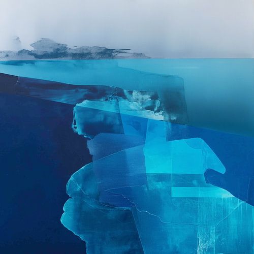 Paysage marin abstrait et serein