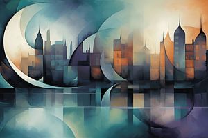 Amsterdam - abstraktes Aquarell