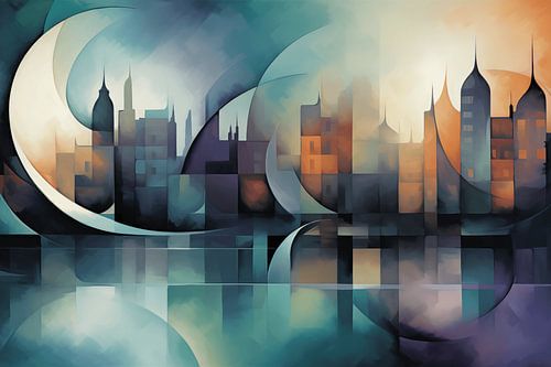 Amsterdam - abstracte aquarel