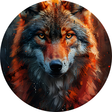 Wolf Schilderij | Schilderij Wolf | Schilderkunst Dieren